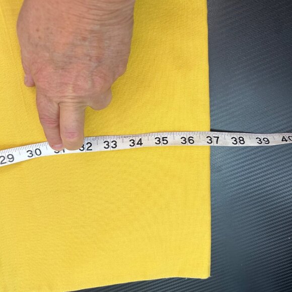 Pier 1 Yellow Easter Table Runner Rabbit Pink Flower 74”x 13” - Picture 6 of 7